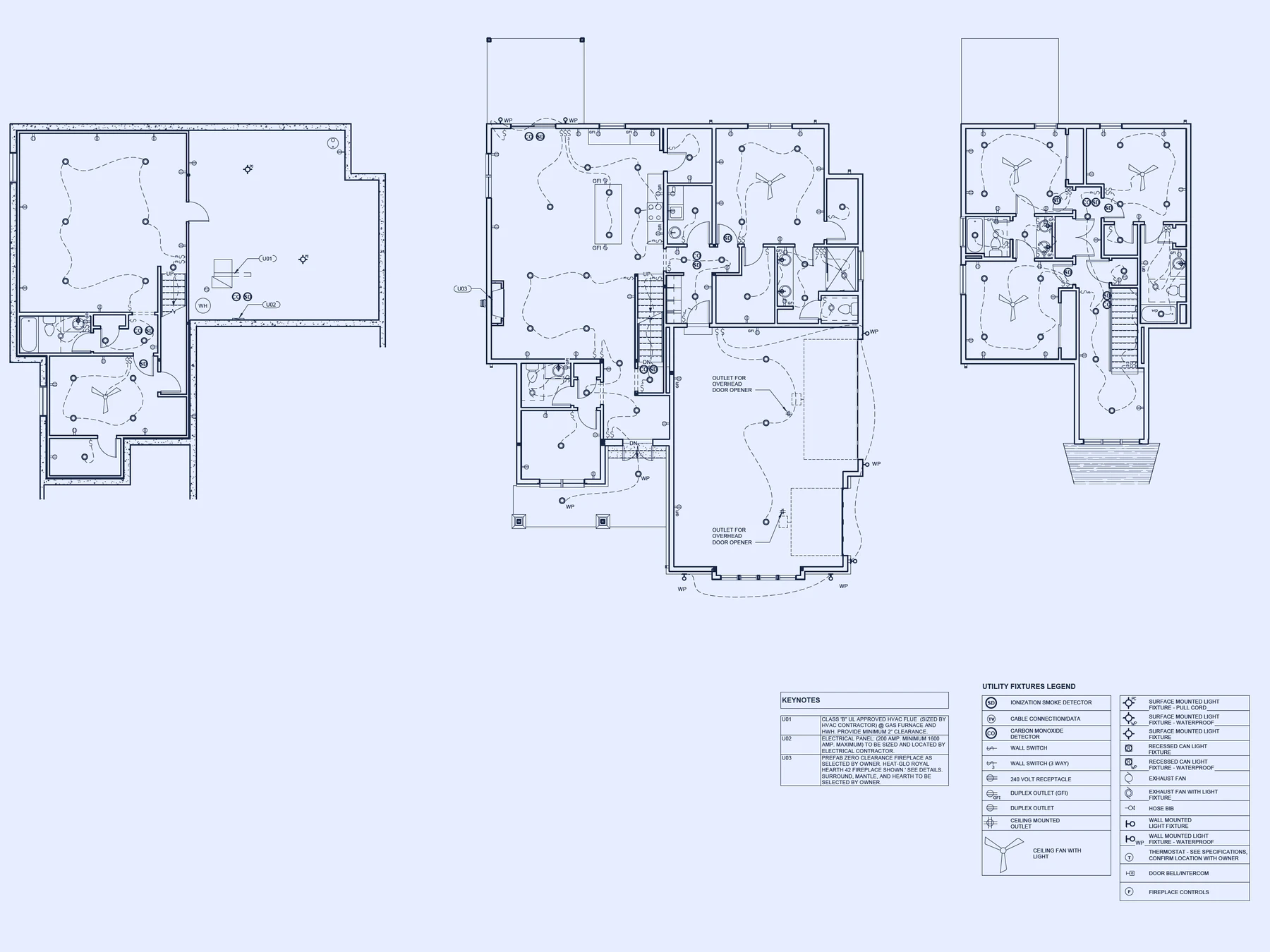 Electrical and lighting plan sheet
